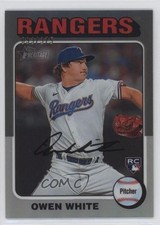 2024 Topps Heritage Chrome Silver Refractor 93/375 Owen White #168 4z8