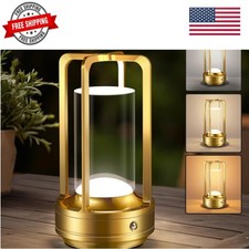 Rechargeable Table Lamp for Outdoor Indoor: Cordless Portable Table Lamps wit...