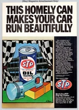 STP Oil Treatment Racing Engine Can Artwork Vintage 1968 Advertisement