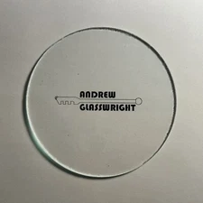 Medium Clear Glass Disk Cut to size between 2+ inch through 4 inches