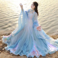Chinese Hanfu Fairy Palace Style Embroidery Dress Party Dress Set of Five Pieces