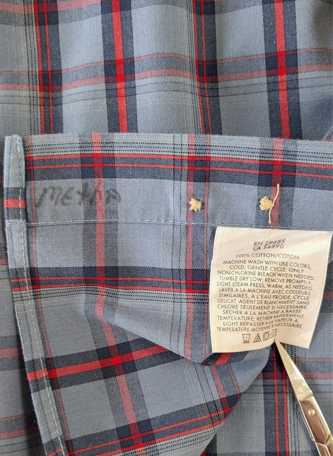Pendleton Button-Down Shirt in Blue Red Check Pla… - image 13