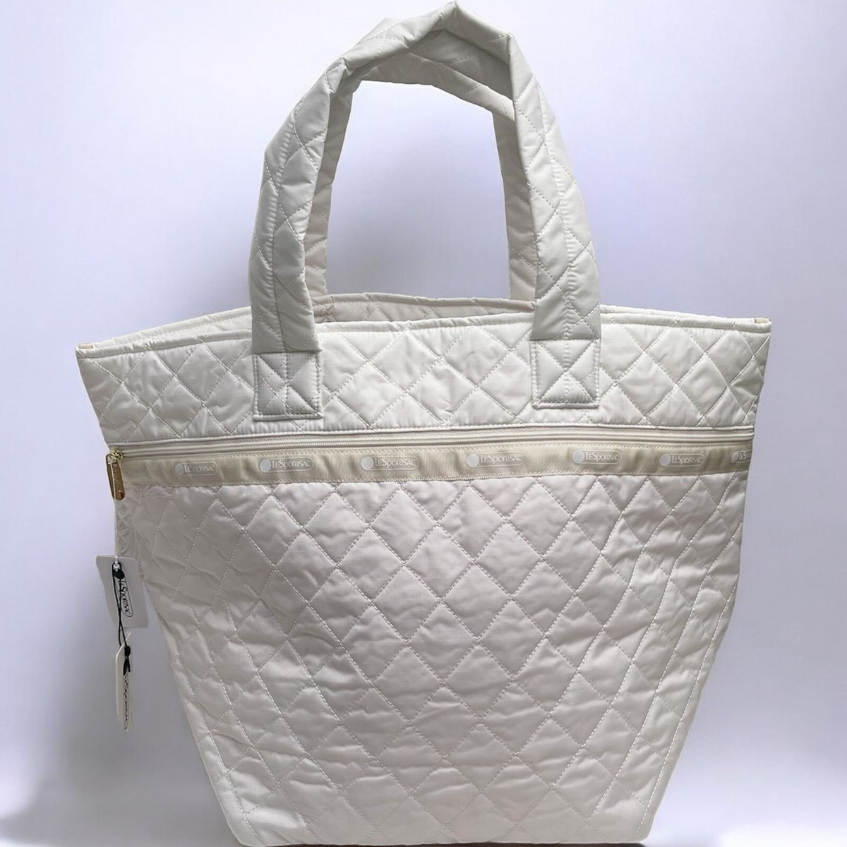 ■LeSportsac■×Megumi Kanzaki MEDIUM MULTI TOTE LeSportsac × Megumi Kanzaki Tote Bag White Quilt NEW | eBay