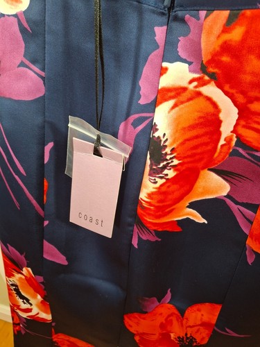Coast Navy Blue & Multicoloured Floral Lined Skirt, UK 12, New With Tag £85 €110 - Picture 8 of 9