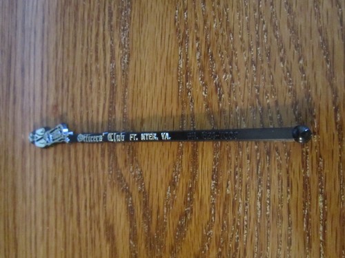 Officers Club Fort Myer VA Vtg Swizzle Stick Stirrer Collectible Barware Soldier - Picture 5 of 8