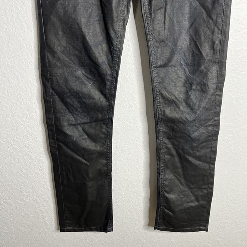 Pantalones de mezclilla Nudie para hombre 29X34 ajustados recubiertos negros y azules finlandeses índigo EE - Imagen 3 de 12