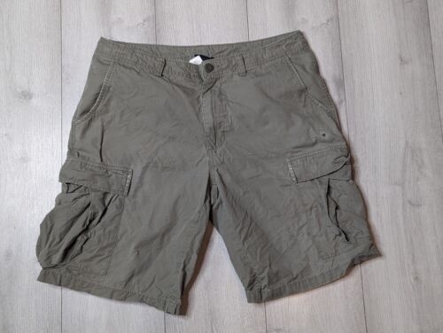Patagonia Cargo Shorts Mens 32 Organic 100% Cotton Green Hiking Distressed