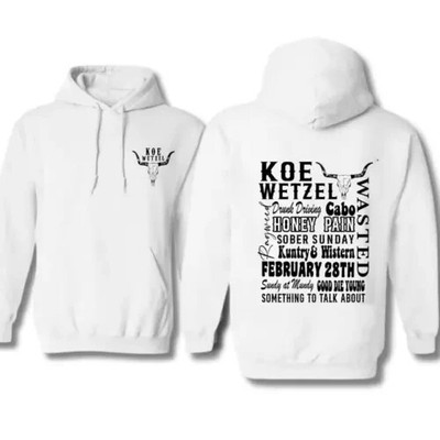double sided hoodie, Koe Wetzel song Skull Graphic Hoodie, Koe Wetze shirt