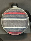 Vintage Canteen Wool Covered Plastic & Metal With Strap Cap Hiking Boy Scouts