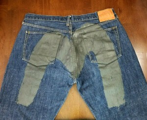 painted on blue jeans