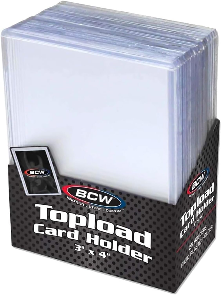 3X4 Topload Card Holder Standard 25Ct Rigid PVC Trading Card
