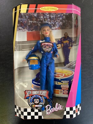 Barbie 50th Anniversary NASCAR Barbie Doll, Brand New in Box #20442