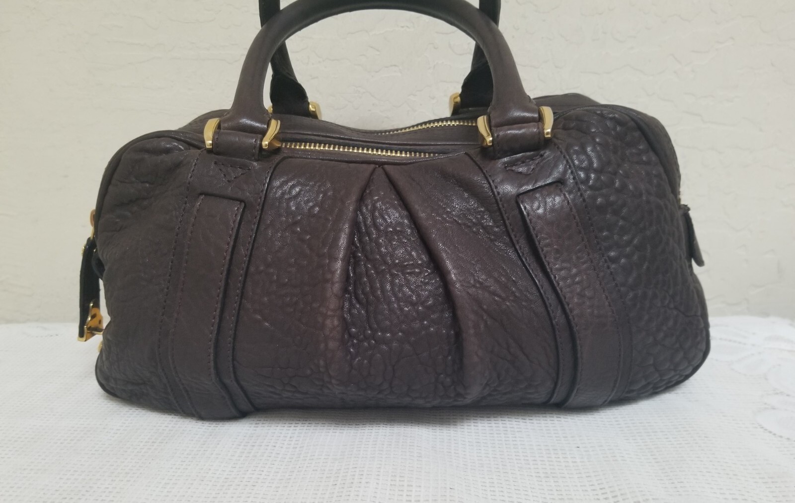 Burberry Leather Handbag With Authenticity Card Satchel eBay