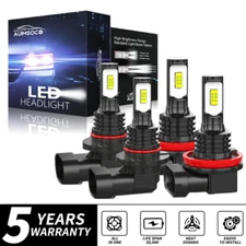 9005 H11 LED Headlight Super Bright Bulbs Kit 8000K White 330000LM High Low Beam