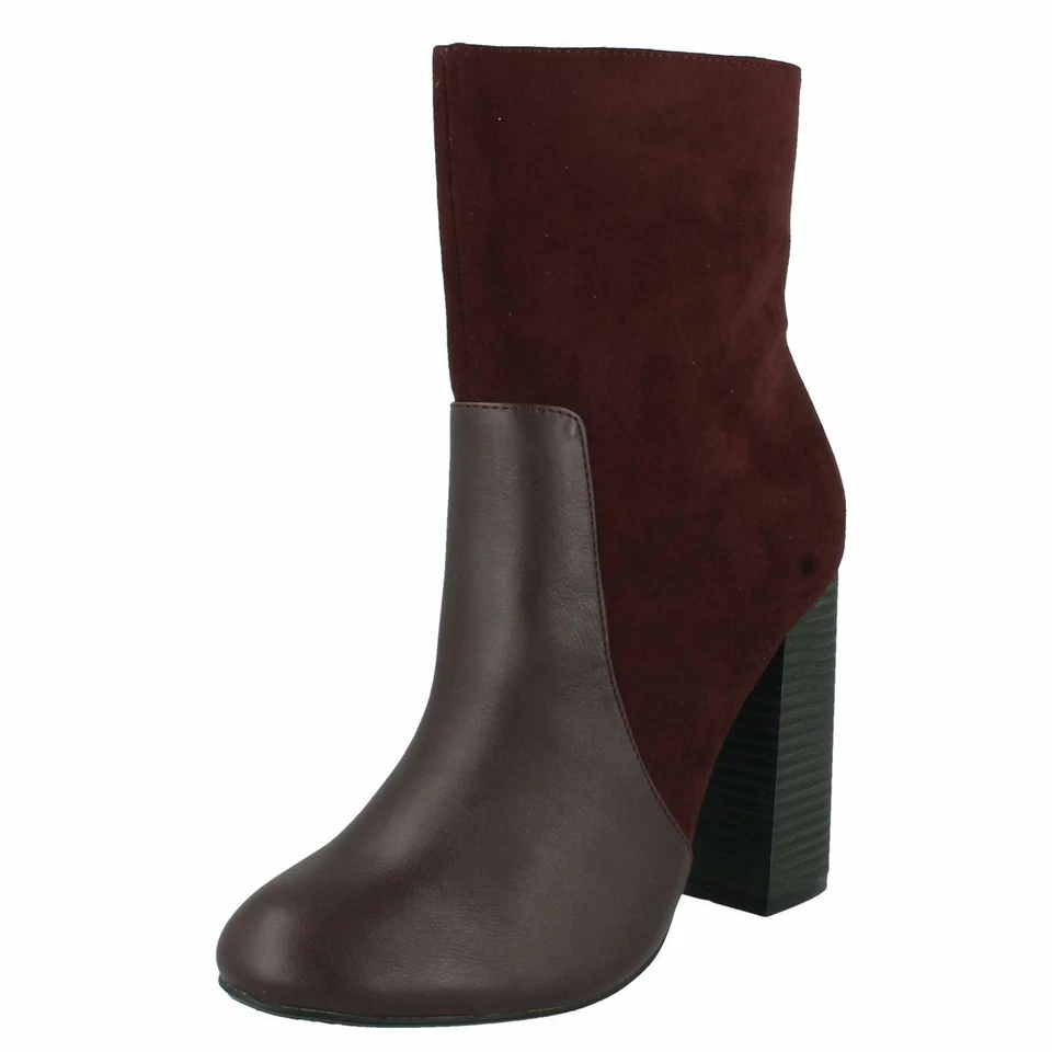 Damas Anne Michelle Tacón Cremallera Botas Reino Unido Tallas 3-8: F5R0642 Foto 2 de 4