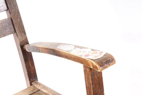 alter kleiner Kinderstuhl Kindergarten stuhl Kinder Holzstuhl Holz Vintage - Picture 7 of 12