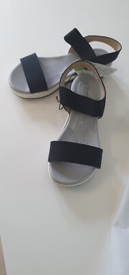BRAND NEW BLACK SOLEFLEX COMFORT FLEXI SANDALS shoes UK