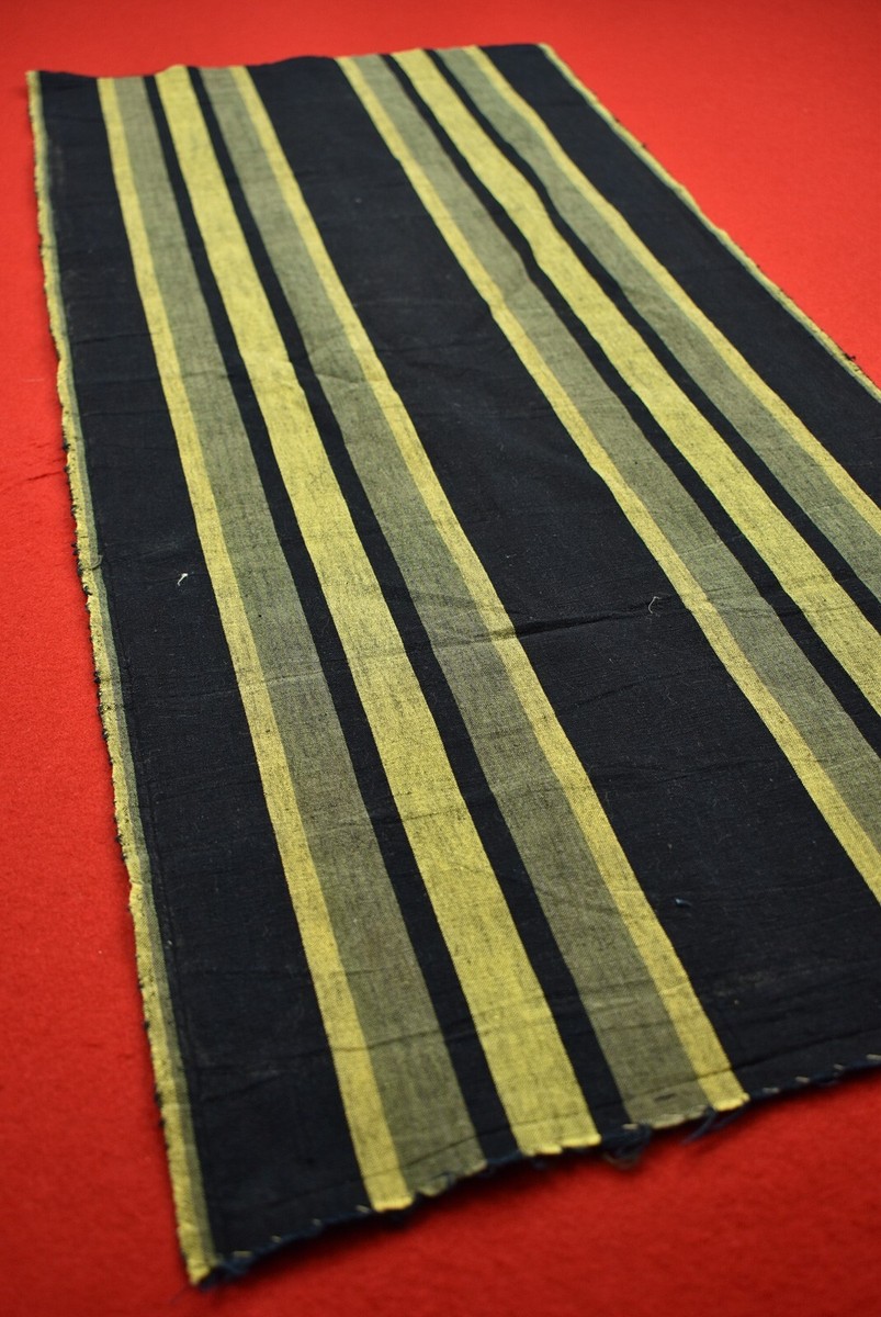 shima shima品m(_ _)m K20732 Japanese Vintage Shima(Striped woven pattern) Indigo
