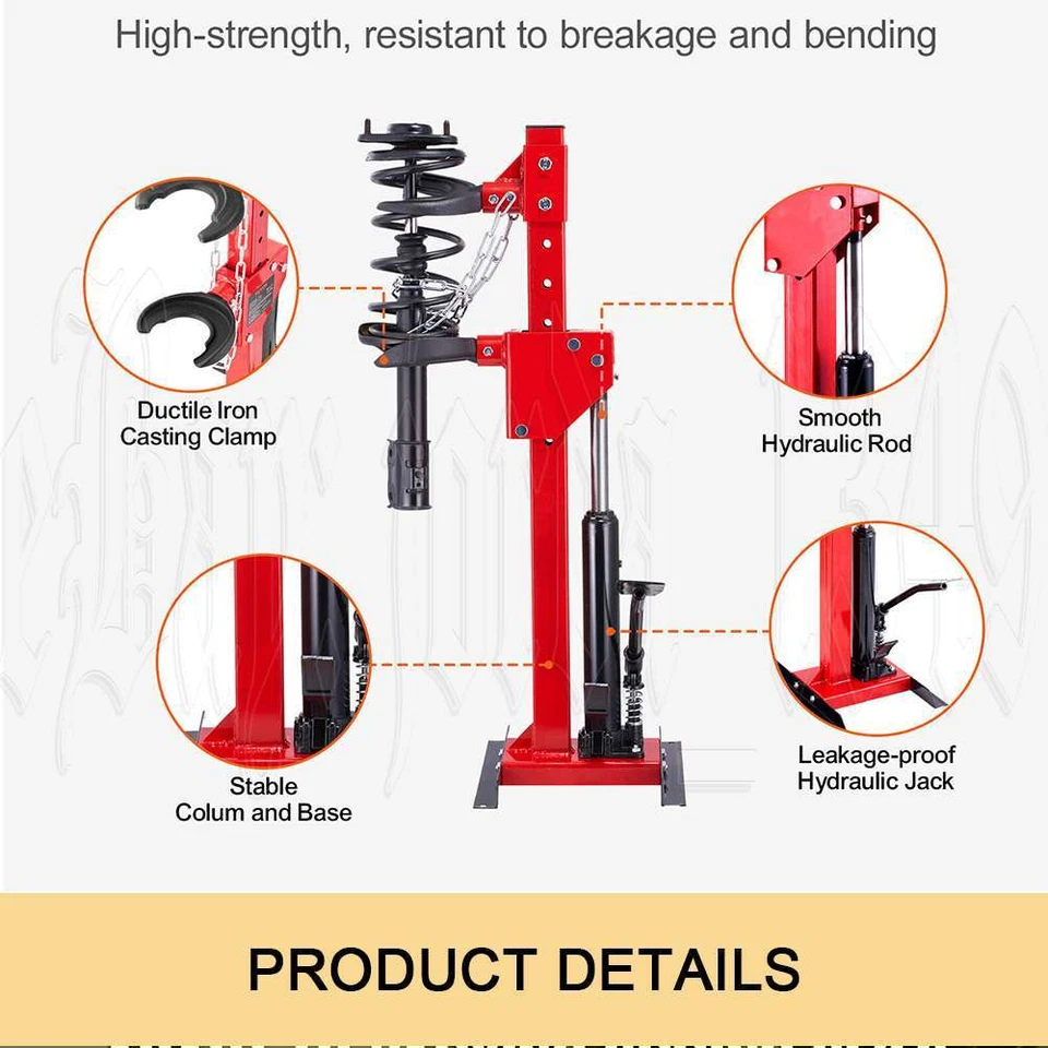 4.5T Hydraulic Auto Coil Strut Spring Compressor Removing Adjustable Height - image 4 of 4