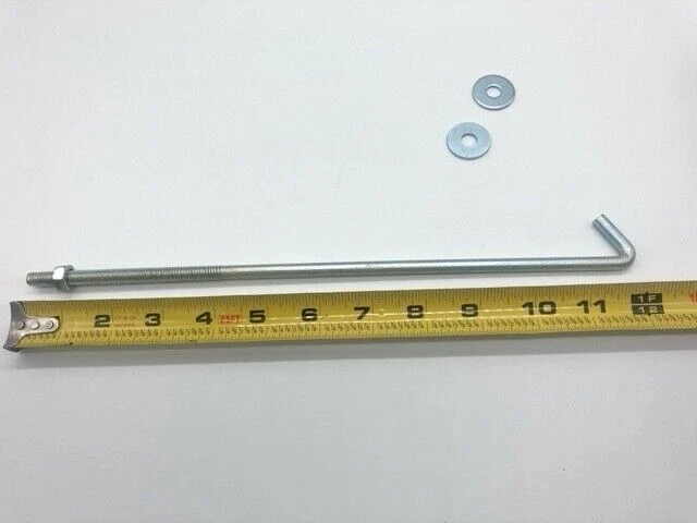 12" Heavy Duty 5/16" Battery Hold Down J Bolts Rods Adjust 8" To 12" 1 PAIR - Image 3 of 3