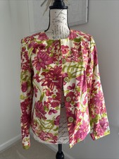 Norton & Co Floral Women’s Jacket Size 6 Pinks Greens