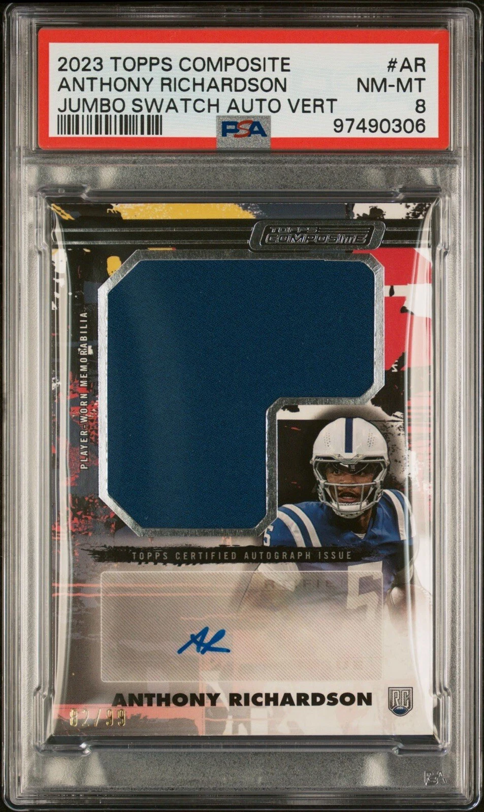 Anthony Richardson Topps Composite Composite Jumbo Swatch Autographs Vertical #AR Base