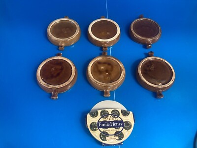 Lot De 6 Plats à Escargots Emile Henry 12 Trous - Céramique Grès - Fabrication Française