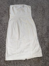 VINTAGE Y2K Express Cocktail White Strapless Dress Sz 3/4 SOLDOUT