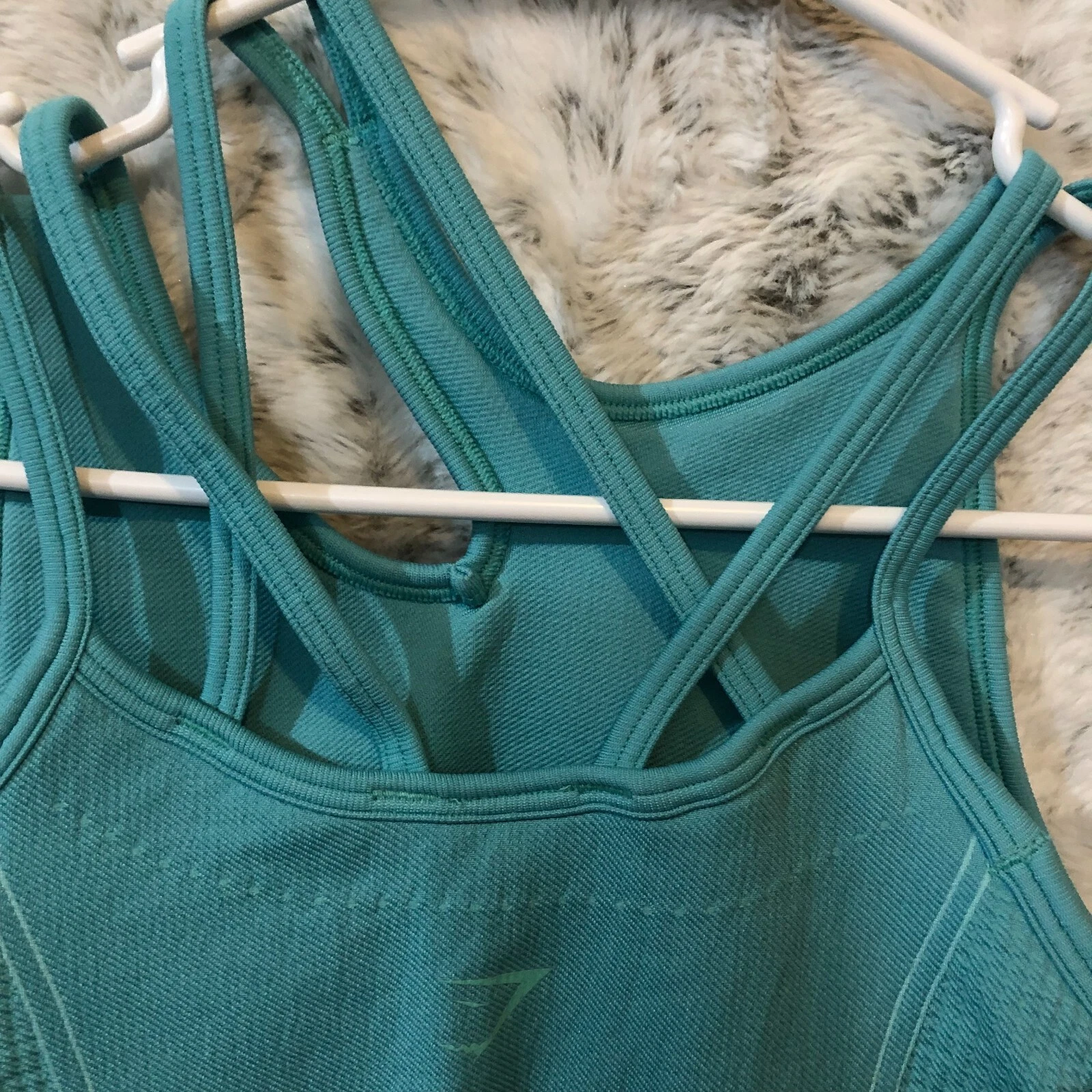 gymshark ultra seamless spearmint turquoise tank-bra