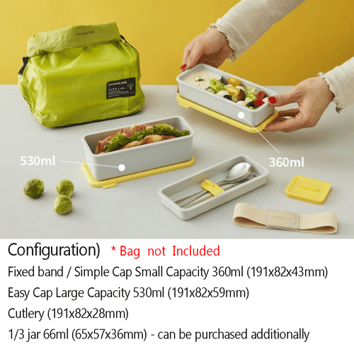 LocknLock DOSILOCK Starter Pack 4 Containers Lunch Box-Spoon,Chopsticks Included - Picture 5 of 11
