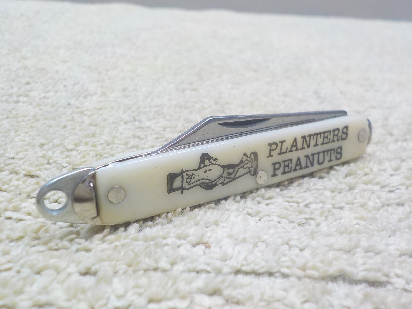 Vintage PLANTERS PEANUTS single blade folding keychain knife eBay