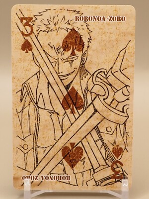 Roronoa Zoro One Piece Playing Cards Japanese anime spade three M112