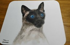 CUTE SIAMESE CAT MOUSE PAD