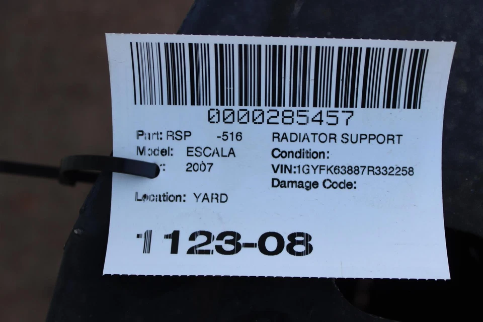 2007-2009 CADILLAC ESCALADE FRONT RADIATOR CORE SUPPORT PANEL OEM — 第 4/4 张图片