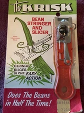 Vintage The Krisk Bean Stringer and Slicer Made in Australia Red in Package NEW