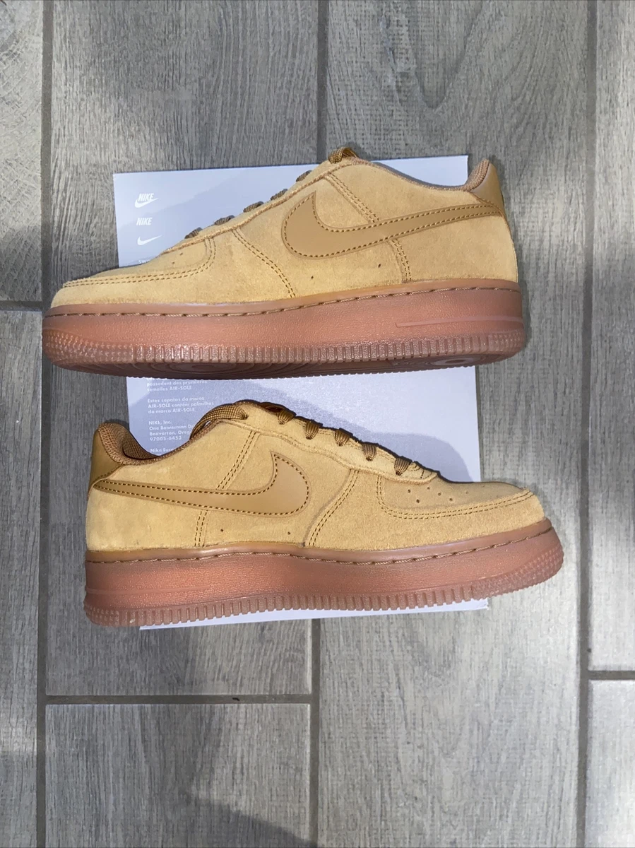 Nike Air Force 1 LV8 3 GS Wheat Flax Gum BQ5485-700 Size 6Y / Womens 7.5  Shoes