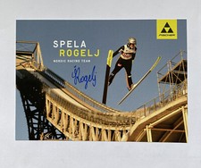oryginalny. Karta z autografem skoki narciarskie Spela Rogelj • Słowenia • *absolutna rzadkość*