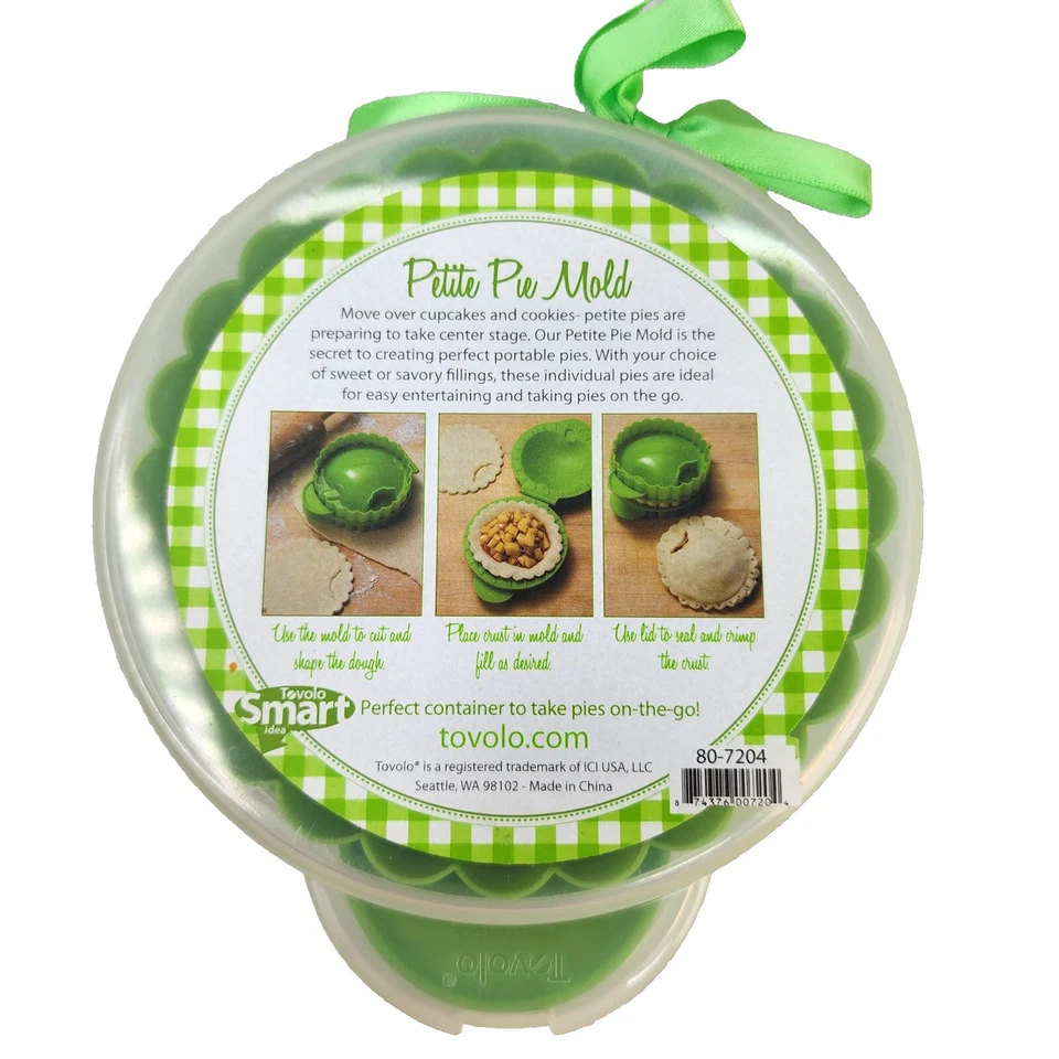 Molde para tartas Tovolo Petite manzana 4" mini tartas sobre la marcha con recetas de postres país Foto 2 de 4