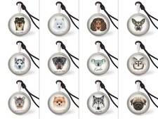 Portraits of Dog Necklace Pendants Pewter Silver Jewelry Jewelry JNP