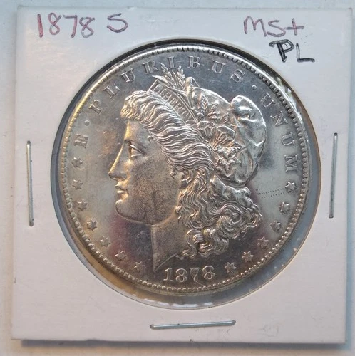 1878 S Morgan, Beautiful PL Brilliant White Coin, Clear Fields With MS+ Mirror