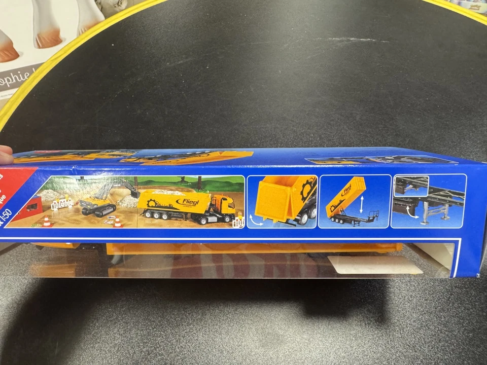 SIKU 3537- modellino 1:50 - CAMION LKW CON RIMORCHIO RIBALTABILE-NUOVO-SIGILLATO - Immagine 4 di 4