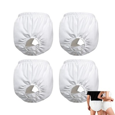 Florith 4 Pack Washable Reusable Adult Rubber Pants  Waterproof Incontinence ...