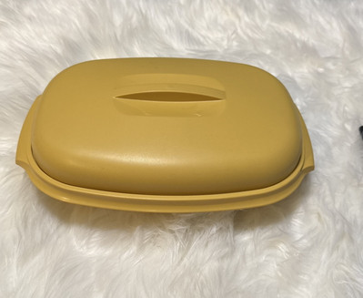 VINTAGE HARVEST GOLD 3 PIECE VEGETABLE/RICE STEAMER STRAINER TUPPERWARE