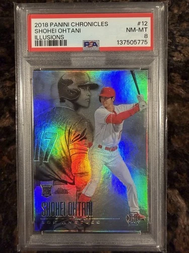 2018 Panini Chronicles Illusions Shohei Ohtani #12 Rookie Angels PSA 8