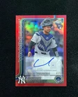 2025 Topps Chrome Update Auto Carlos Narvaez #CRDA-CN Red Refractor 4/5 RC KS20