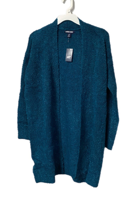 #ad Lands End Women#x27;s Long Open Cardigan Teal XS S M amp; L NWT SHIPS FREE $18.00