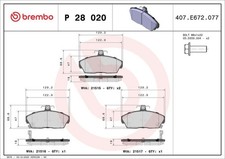 Brembo Bremsbeläge Bremsklötze für HONDA CIVIC 6 7 CONCERTO HW MA vorne