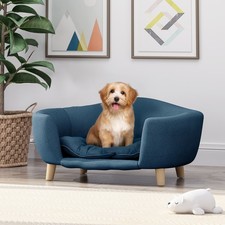 DOG BED in Navy Blue