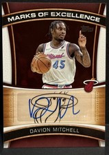 2025-26 Topps Basketball Chicago Bulls Davion Mitchell Mark Of Excellence Auto