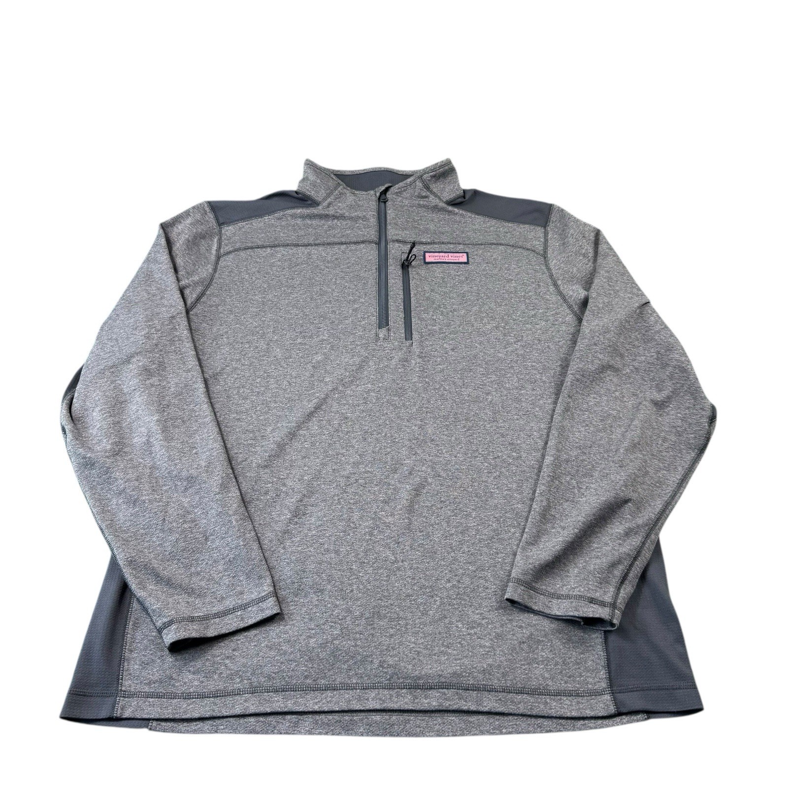 Vineyard Vines Gray Half Zip Performance Men’s Pu… - image 1